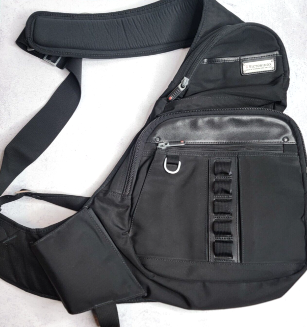 Victorinox Double Compartment Black Crossbody Bag