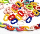 Kunststoff Kette Oval Ring 15mm Bunte C Clips Acryl Chain DIY 1 meter D134
