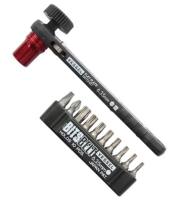 VESSEL  SCREW CATCH PLATE RATCHET DRIVER WITH TORX BITS  TX-12MC