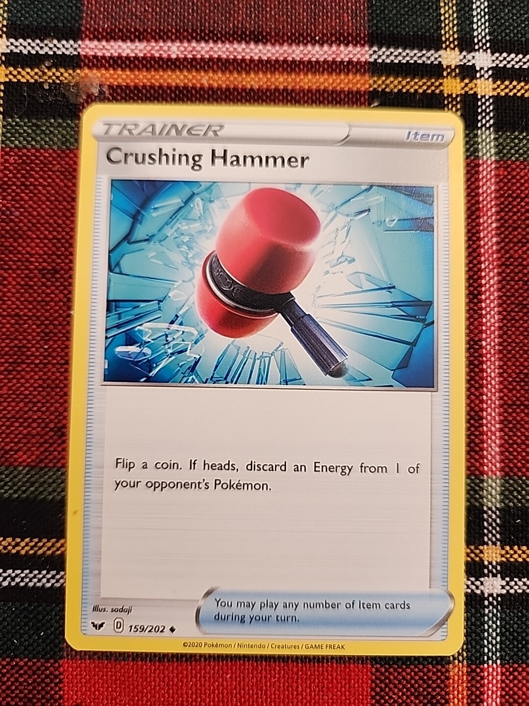 Crushing Hammer 159/202 Uncommon Sword & Shield Base - Pokemon TCG Near Mint NM