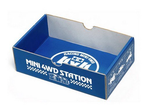 Tamiya 95207 1/32 Basic Mini 4WD Car Box (Blue,Mini 4WD Station