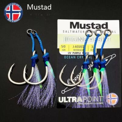 ASSIST HOOK OCEAN CRYSTAL JIGGING J-ASSIST 5 MUSTAD AMI JIG VERTIKAL KÜNSTLICH