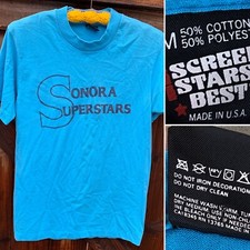 Vintage Sonora Superstars T-Shirt M 80s 90s 1980s Made In USA