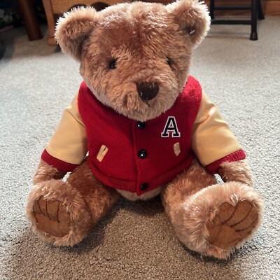 Letterman Varsity Jacket Teddy Bear Plush 12 Inches Red “A” | eBay