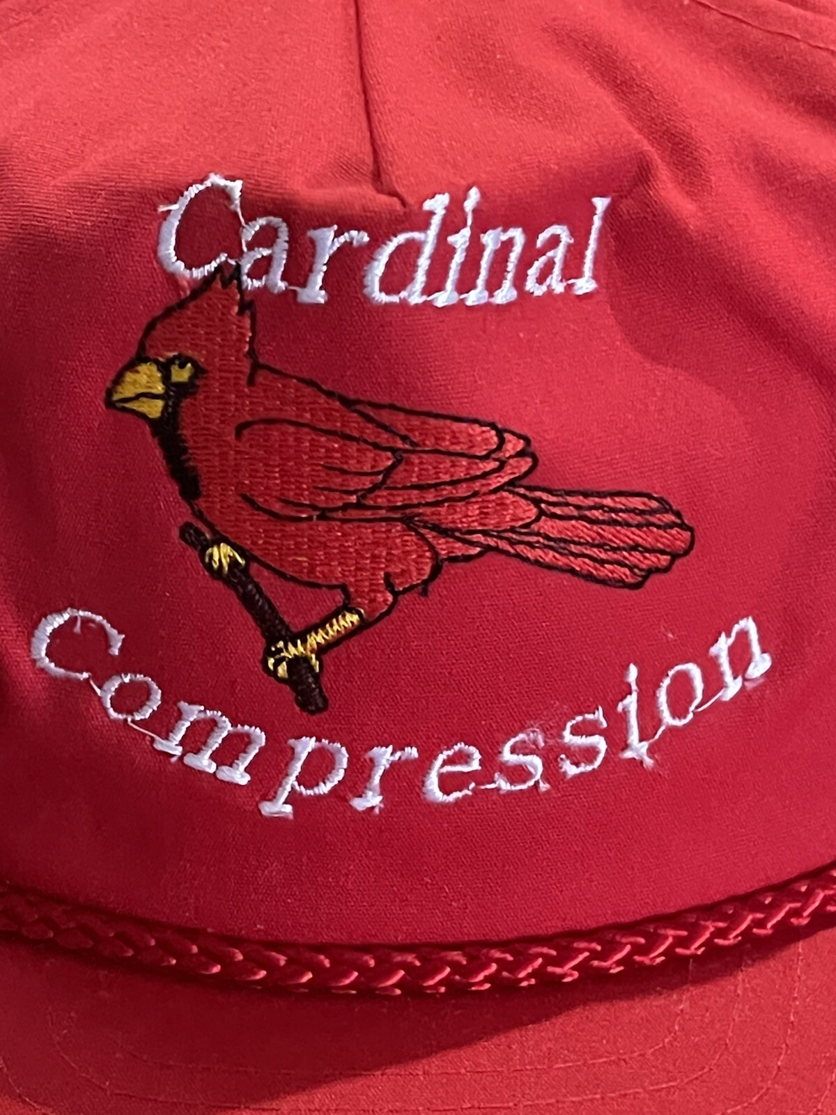 Cardinal Compression Red Solid Rope Hat Strapback… - image 2
