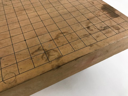 Japanese Wood Go Board Vtg Table Game Goban Leg Heso Igo 19X19 Grid GB81 - Picture 9 of 10