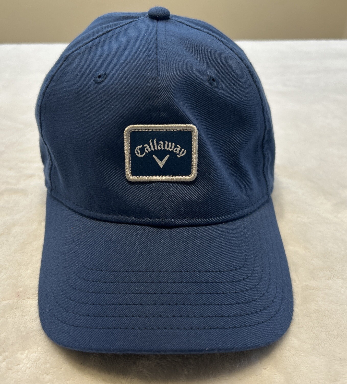 Callaway Golf Cap Stretch Fitted Small Medium Blue Logo Casual Athleisure