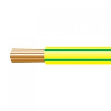 EARTH CABLE GREEN / YELLOW 10mm cut length 100m 50m 6491X EARTHING WIRE
