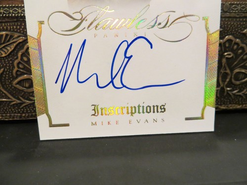 Panini Flawless Gold Autograph Rookie Auto Buccaneers Mike Evans 08/10 2014 - Picture 2 of 4