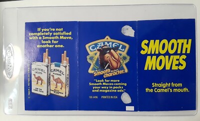 1980's Vintage Camel Smooth Move #341 Cigarette Pack Fold Up Insert (Rare)