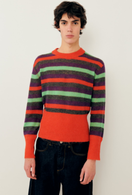 Zara x Harry Lambert Striped Wool Blend Sweater Red Size M Medium