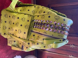 lime green mcm bag