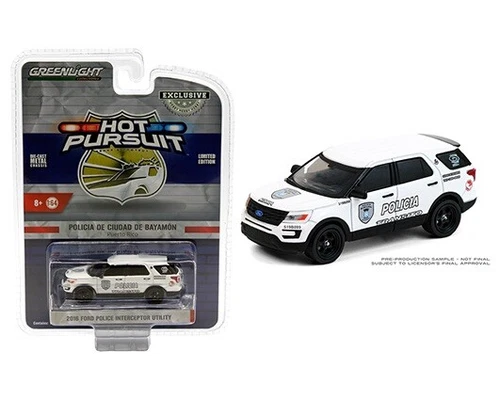 Greenlight 1/64 Bayamon City, Puerto Rico Police 2016 Ford PI Utility SUV 30210
