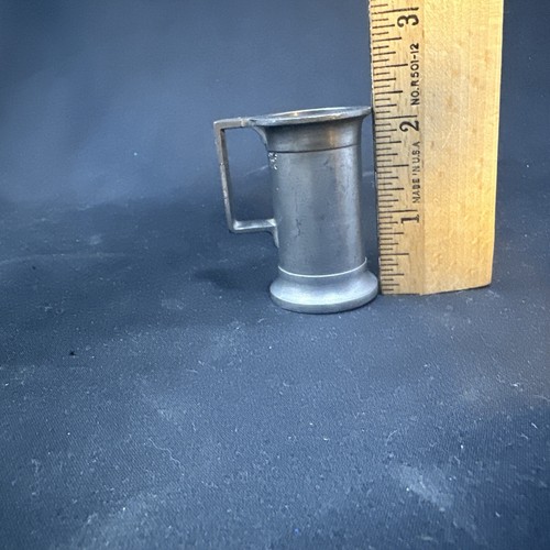 Vintage MID CENTURY DANISH MINITURE PEWTER MUG CUP BIRD MARK 2", Made in Denmark - Picture 8 of 8