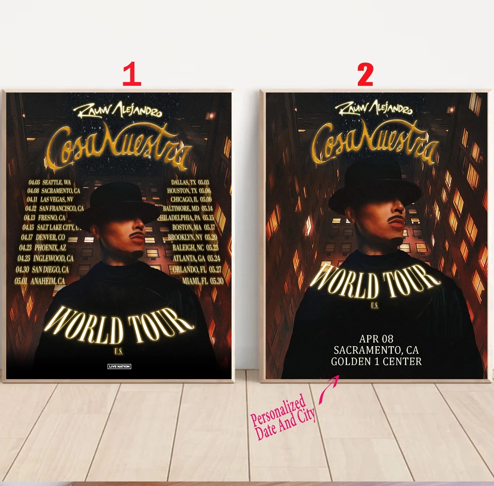 Custom Rauw Alejandro Cosa Nuestra Tour  2025 Poster