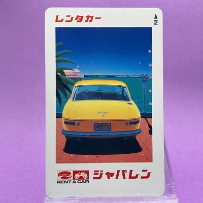 Ferrari 330 GT Telefonkarte 1980er Auto Japan Rent-A-Car Strand Sammlerstück