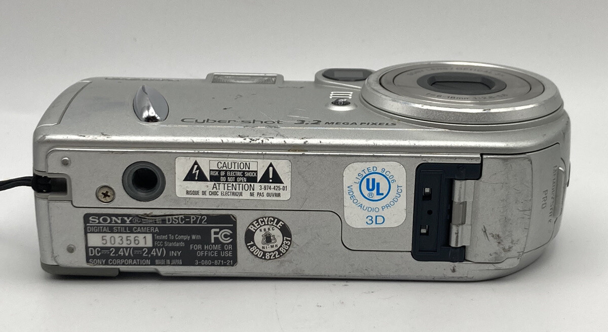 Sony Cyber-Shot DSC-P72 3.2MP Digital Still Camera - Silver