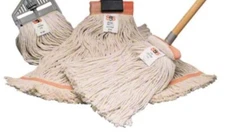 12 Pack SSS Triple S 4-Ply Cotton Cut End Wet Mop Heads - 5", 20 oz.