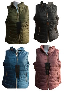 Olive green puffer vest for women black jacket