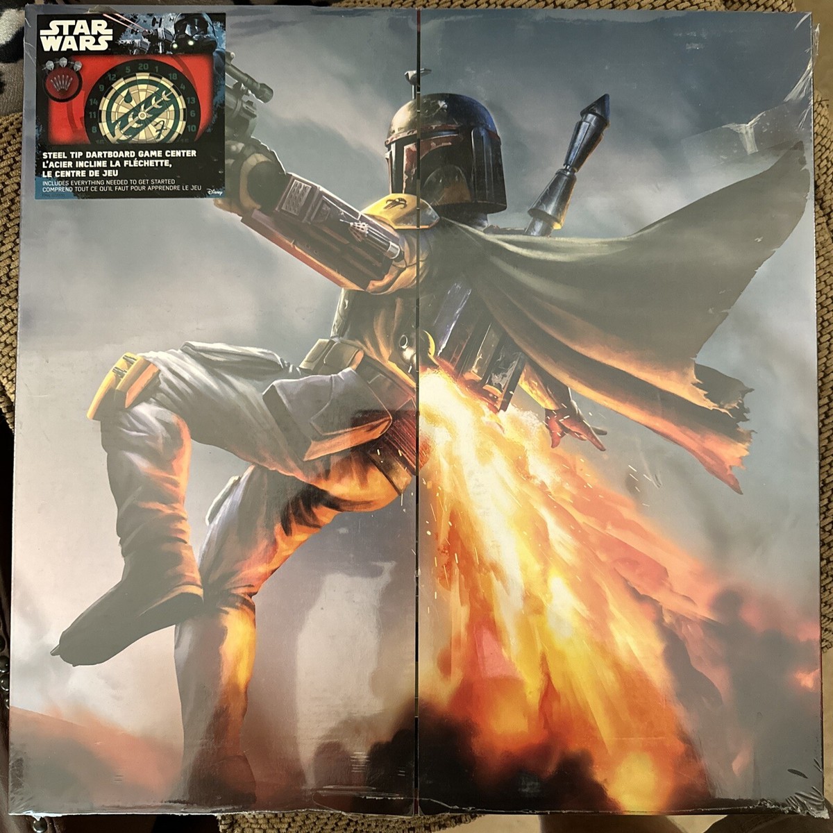 Halex Star Wars Boba Fett Doubled Sided Dart Board Game New Sealed