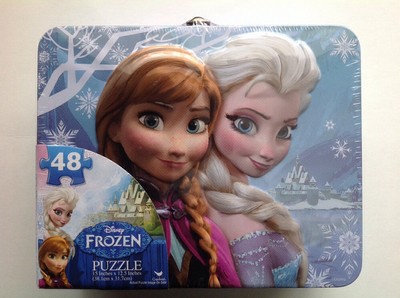 Tin Metal Lunch Snack Box + 48 pc Puzzle Disney Frozen Anna Elsa NEW | eBay