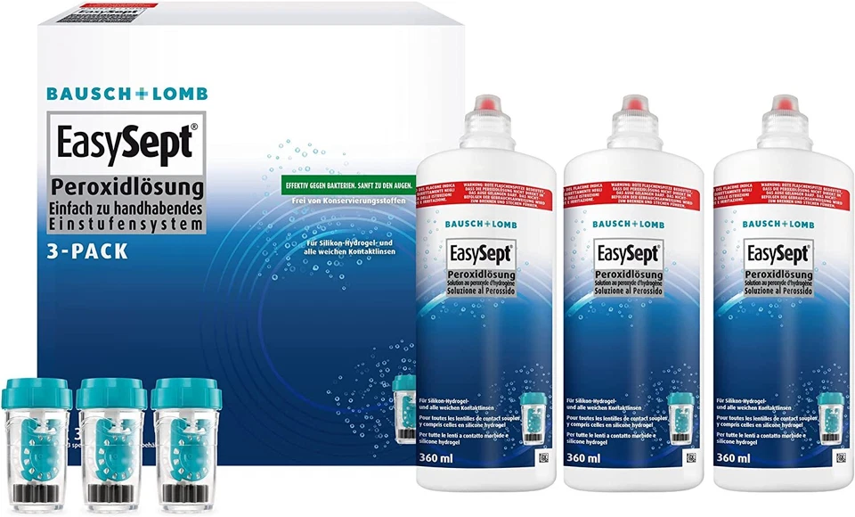 Bausch + Lomb - EasySept Multipack, 3 x 360 ml inkl. 3 Neutralisierungsbehälter - Bild 1 von 1