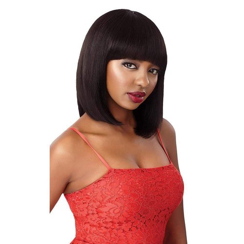 Peluca de cabello humano Outre Fab & Fly 100 % sin procesar - brumosa - Imagen 2 de 7