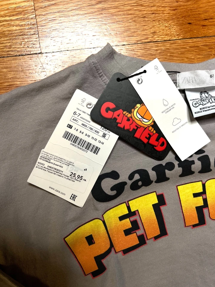 Camiseta gráfica de manga larga Garfield Pet Force para niños de Zara - Jóvenes 6-7 años Foto 4 de 4