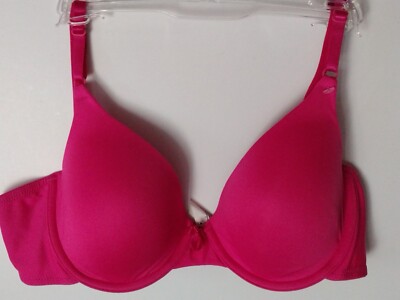 Maidenform Fabulous Fit Underwire Demi Cup T-Shirt Bra 06560 PINK 36C GENTLY USE