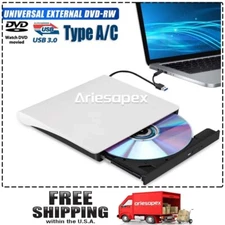 Slim External CD DVD Drive USB 3.0 Disc Player Burner Writer For Laptop PC Mac