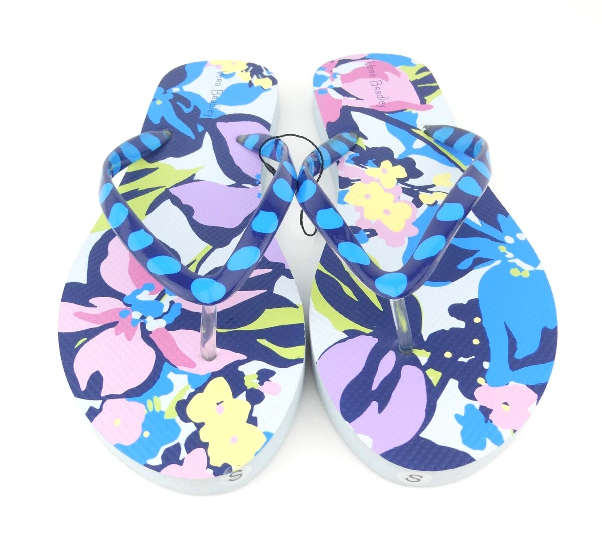Vera Bradley Marian Floral Small Flip Flops NWOT
