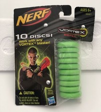 Nerf Vortex Blaster Refill Discs 10-Pack Green New Unopened