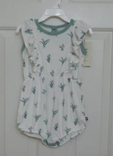 NWT Kyte Baby Eucalyptus Leaves Bubble Romper sz 2t 3t