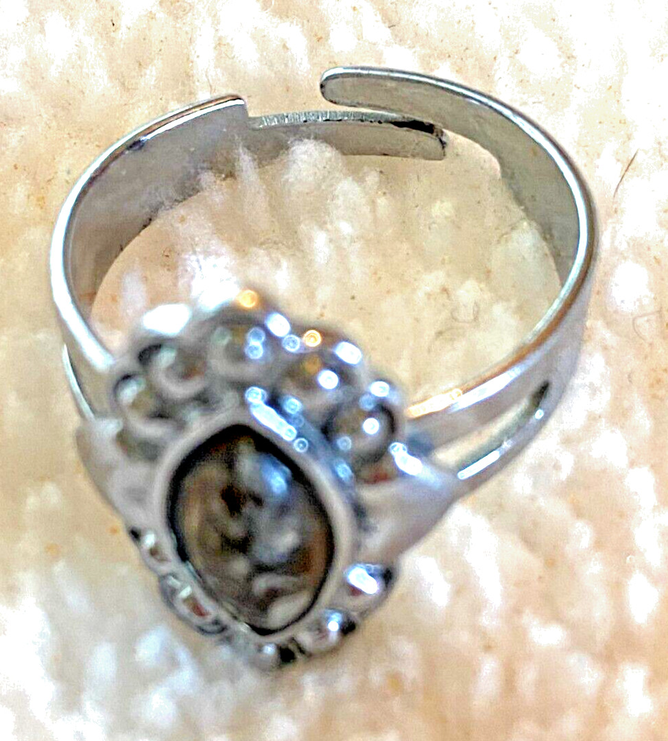 Labradorite  Gemstone Ring  Silver tone adjustabl… - image 4