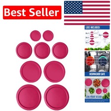 High-Quality Leak-Resistant Fuchsia Lids for Pyrex - Microwave  Dishwasher Safe