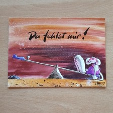 Diddl Postkarte Nr. 91a Du fehlst mir! NEU Rarit&auml;t