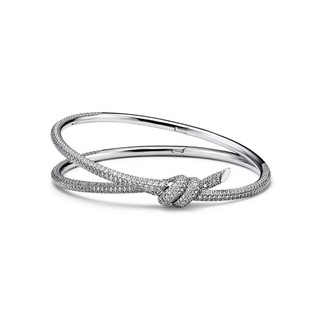 Tiffany & Co. Knot Double Row Bracelet in White Gold with Diamonds