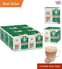 Caffè Latte Pods - 6 Packs of 12, Organic Smooth Coffee Experience at Home