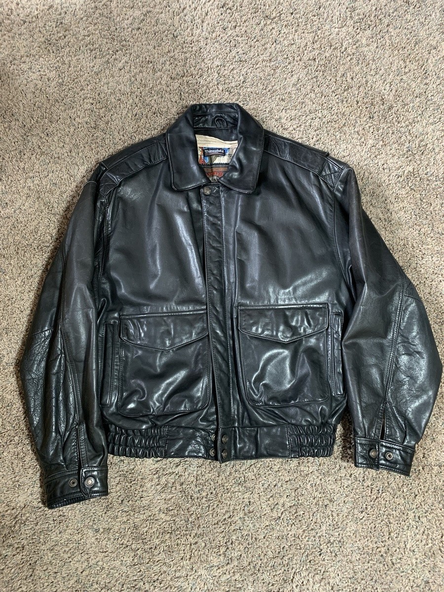 Vintage Adventure Bound Wilsons Leather Jacket Bomber Thinsulate