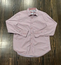 Robert Graham Long Sleeve Button Up Shirt Men  s XL Classic Plaid Blue Red Cotton