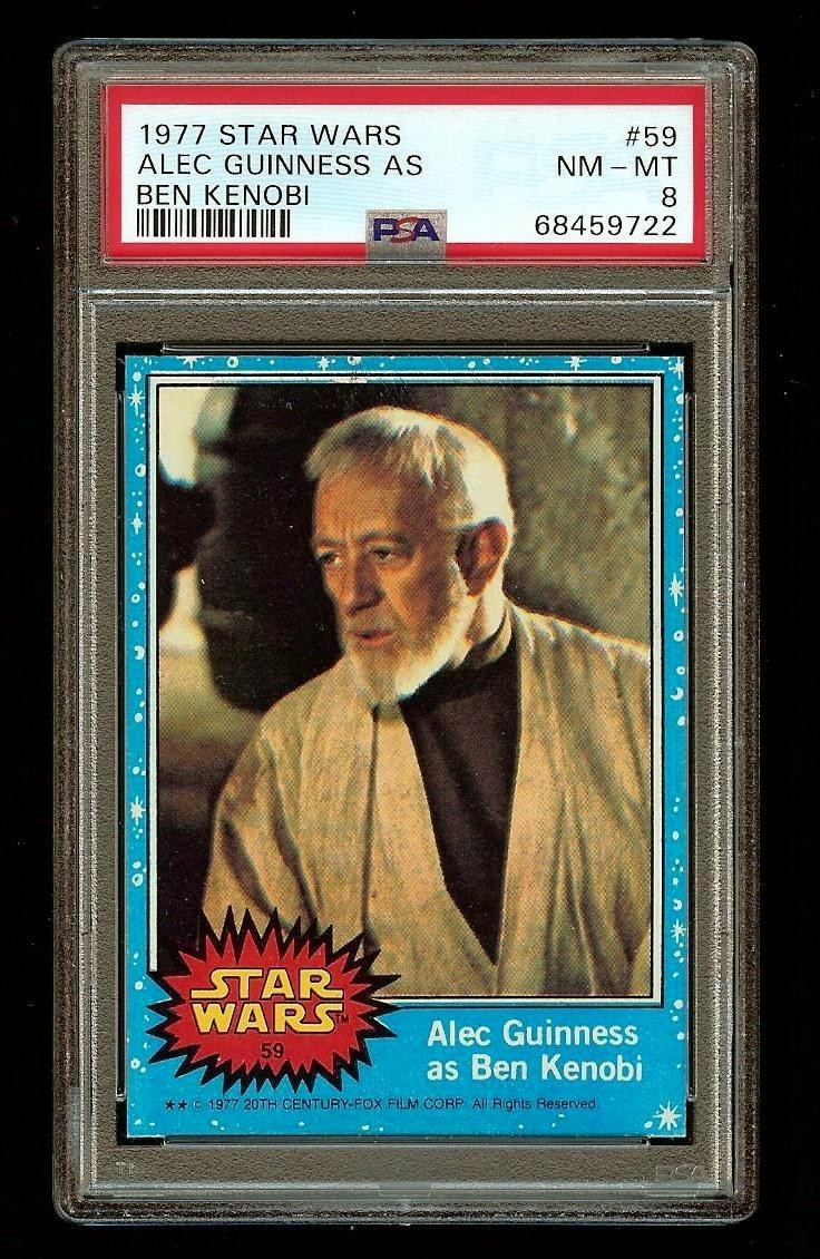 1977 Topps Star Wars Series 1 Alec Guinness as Ben Kenobi #59 PSA 8 *2598