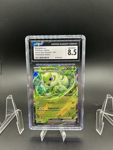 The Pokémon Company Sprigatito ex 087 EN Holo SV Promo CGC 8.5
