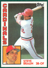 Steve Braun - 1984 Topps #227 - St. Louis Cardinals Baseball Card