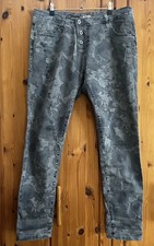 Please Jeans P78 dezent Grau Geblüht Größe L Neu