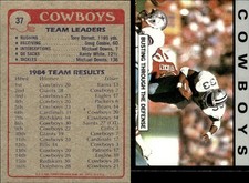 1985 Topps #37 Dallas Cowboys TL/Busting Through/The Defense/(Tony Dorsett) EX