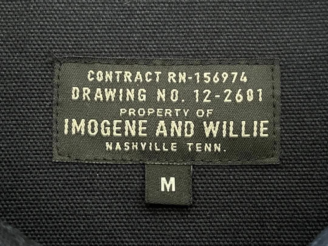 Imogene + Willie Chore Jacket Men's Size M Blue Cotton Workwear Button Jacket image 8