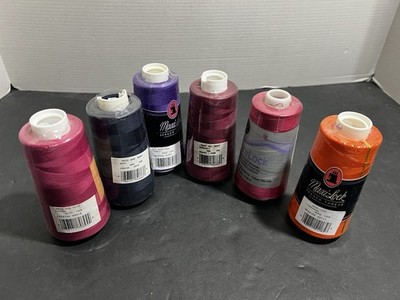 6 Maxi Lock Thread Spools Overlock Serger THREAD Lot Misc