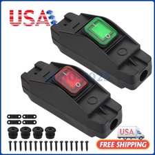 Waterproof Inline Cord Switch AC/DC 12-250V Lamp Appliance On/Off 14AWG, 16AWG