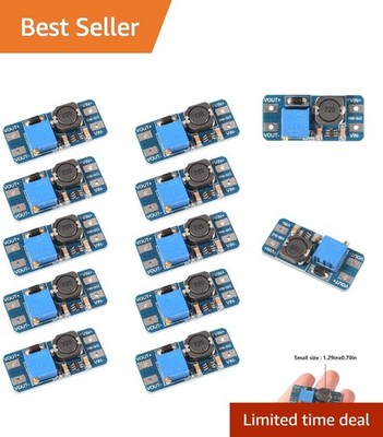 MT3608 2A Step-Up Voltage Regulator Board - Compact 10 Pack for Electronics Use