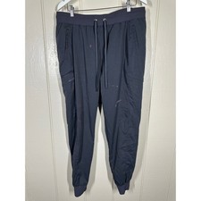 Healing Hands Scrub Joggers Women XLT Navy Blue Purple Yoga Cargo Pants 7538